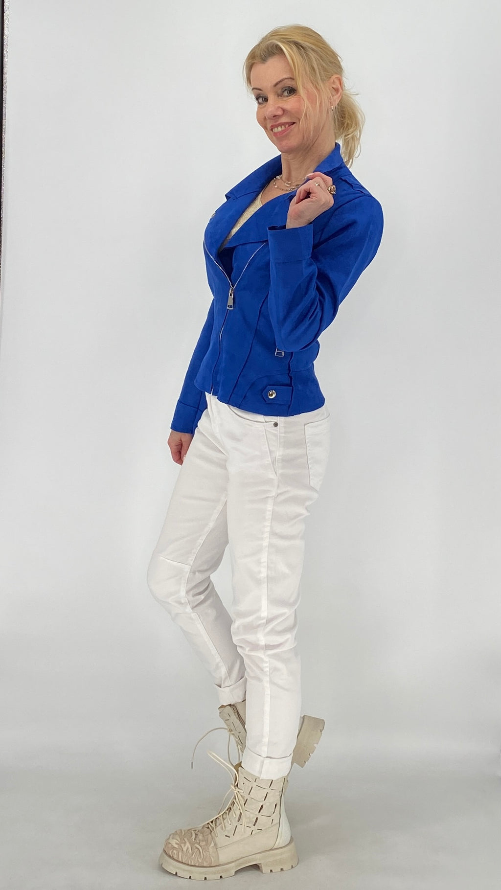 Bikerjacke aus Wildlederimitat