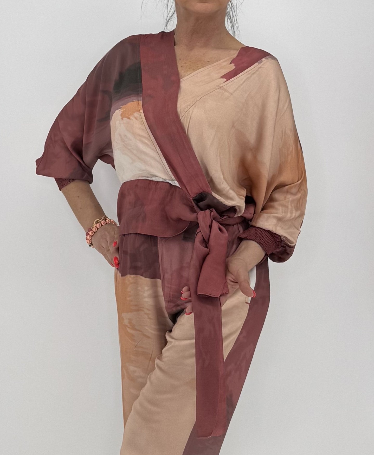 Bluse NÜ Berry Red Mix 8306-40