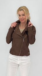 Bikerjacke aus Wildlederimitat