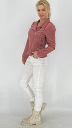 Bikerjacke aus Wildlederimitat