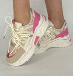 Sneaker in Rosa und Beige 8-142