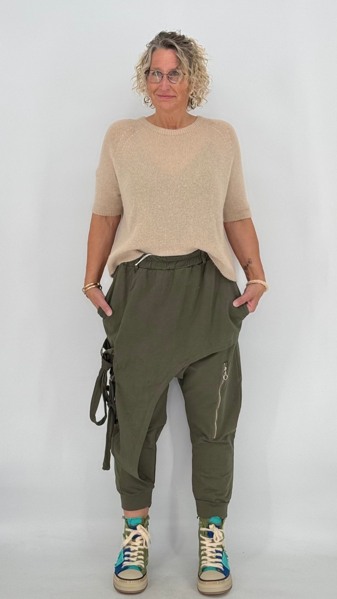 Pullover ESViViD Baby Alpaca kurzarm, beige