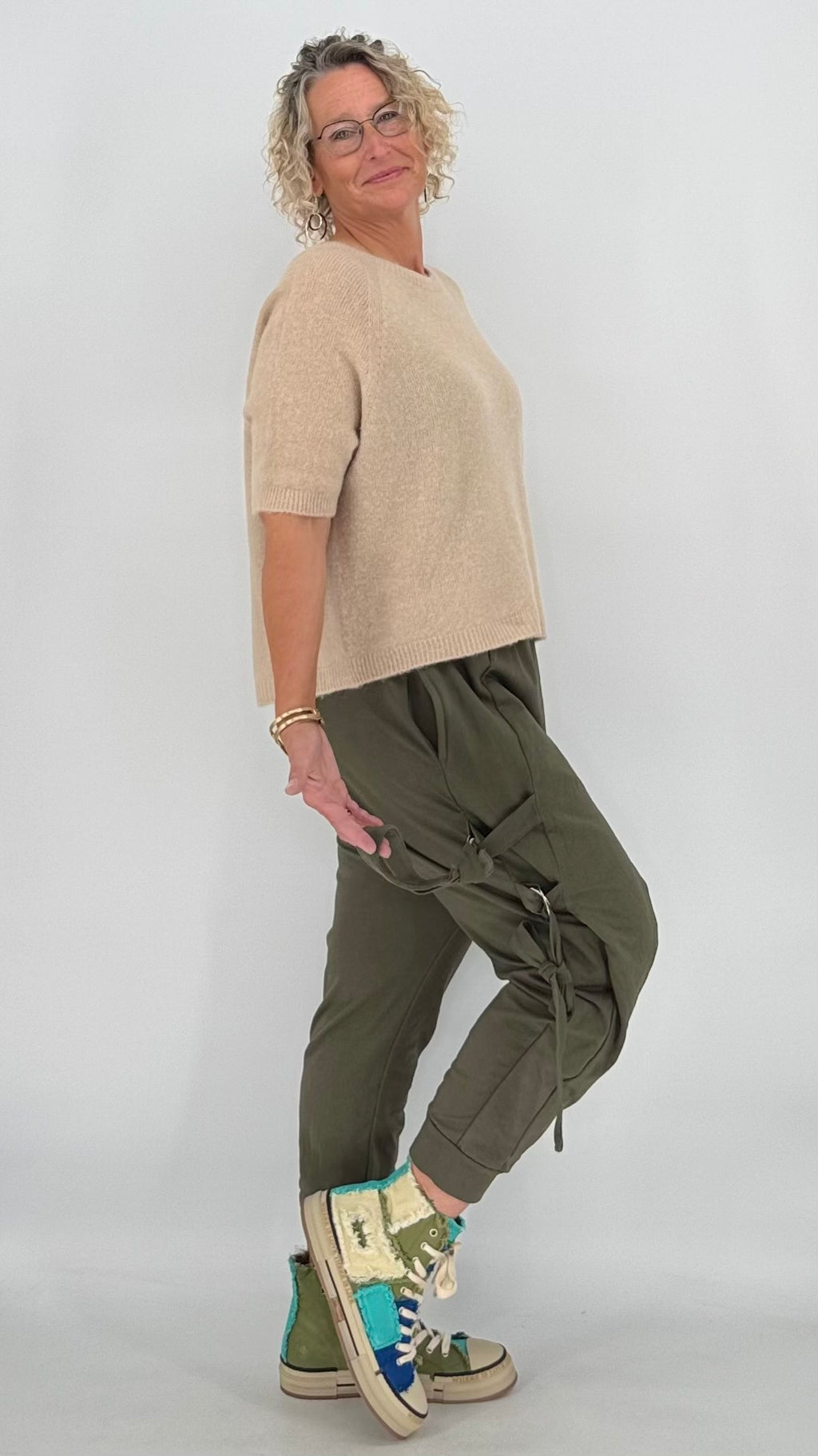 Pullover ESViViD Baby Alpaca kurzarm, beige