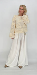 Hose mit Gürtel, weiß