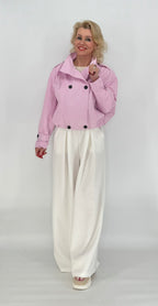 Hose mit Gürtel, weiß