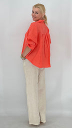Leinen Hose in Creme