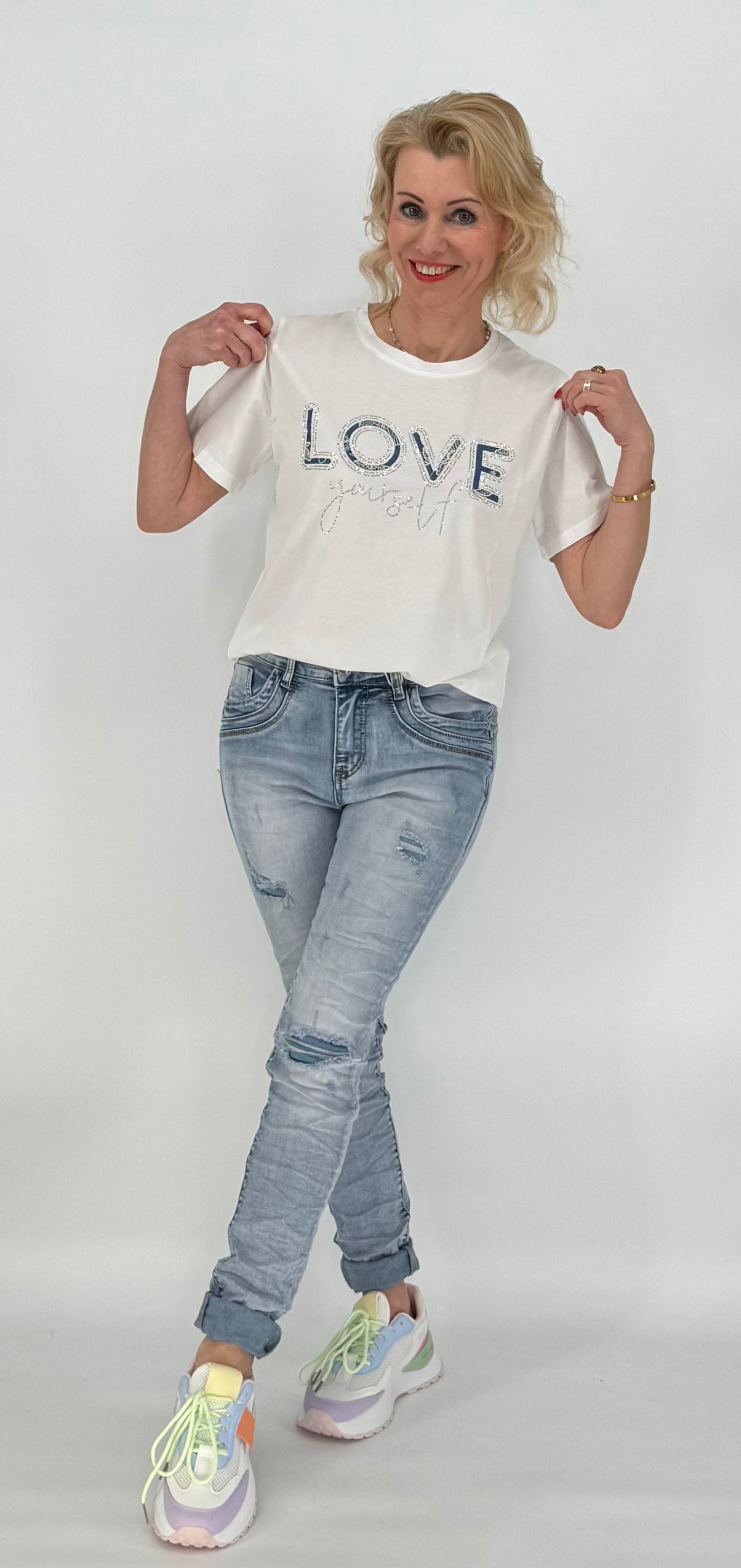 T-Shirt "LOVE" weiß