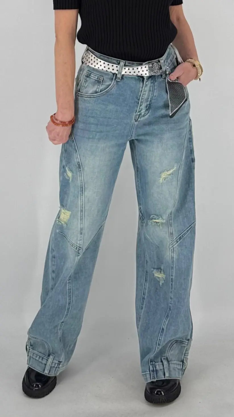 Wide - Leg Jeans - By Elena FashionBy Elena Fashion