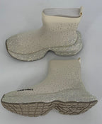 Sneaker Textil mit strasssteinen, creme