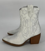 Stiefel, Cowboystiefel kurz silber DE326P