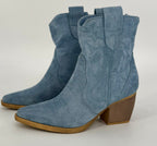 Stiefel, Cowboystiefel kurz blau DE326S