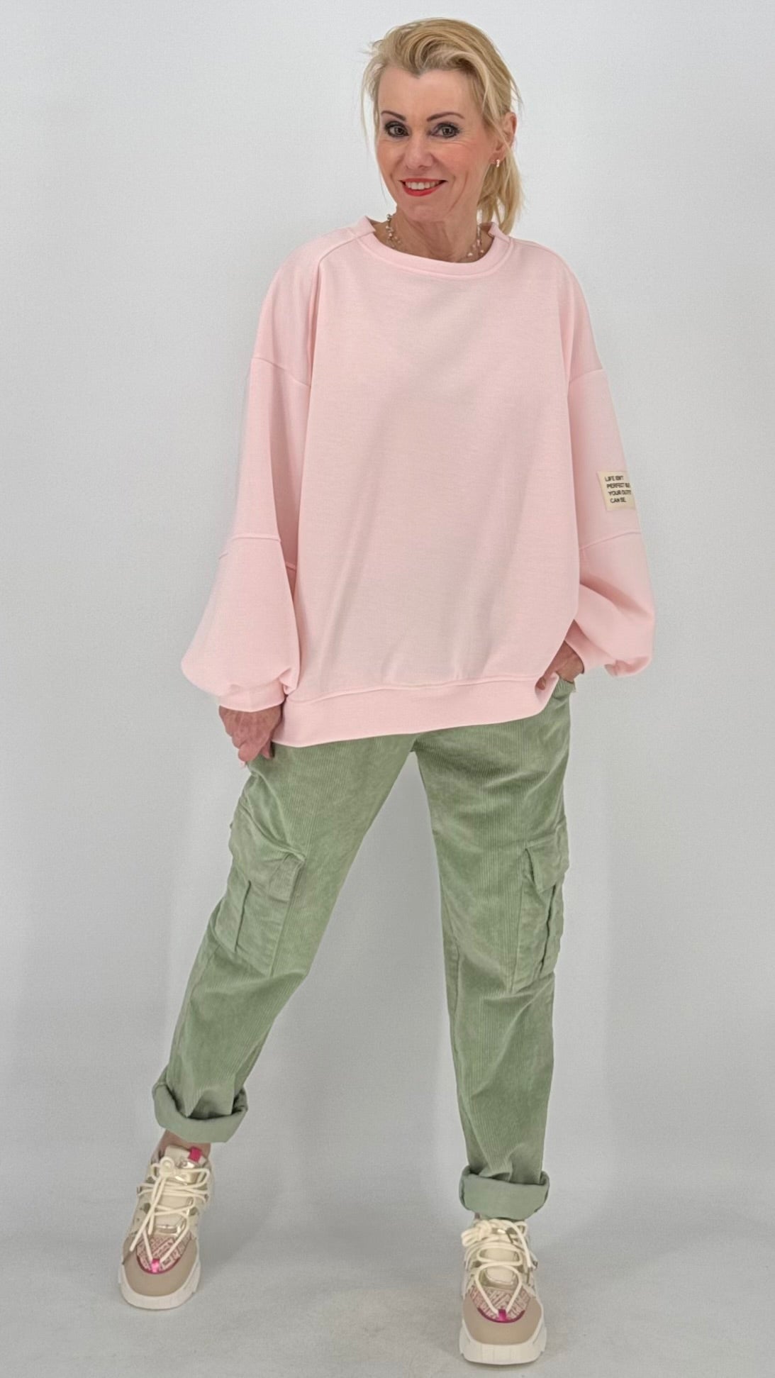 Sweatshirt, rosa, gelb, pink