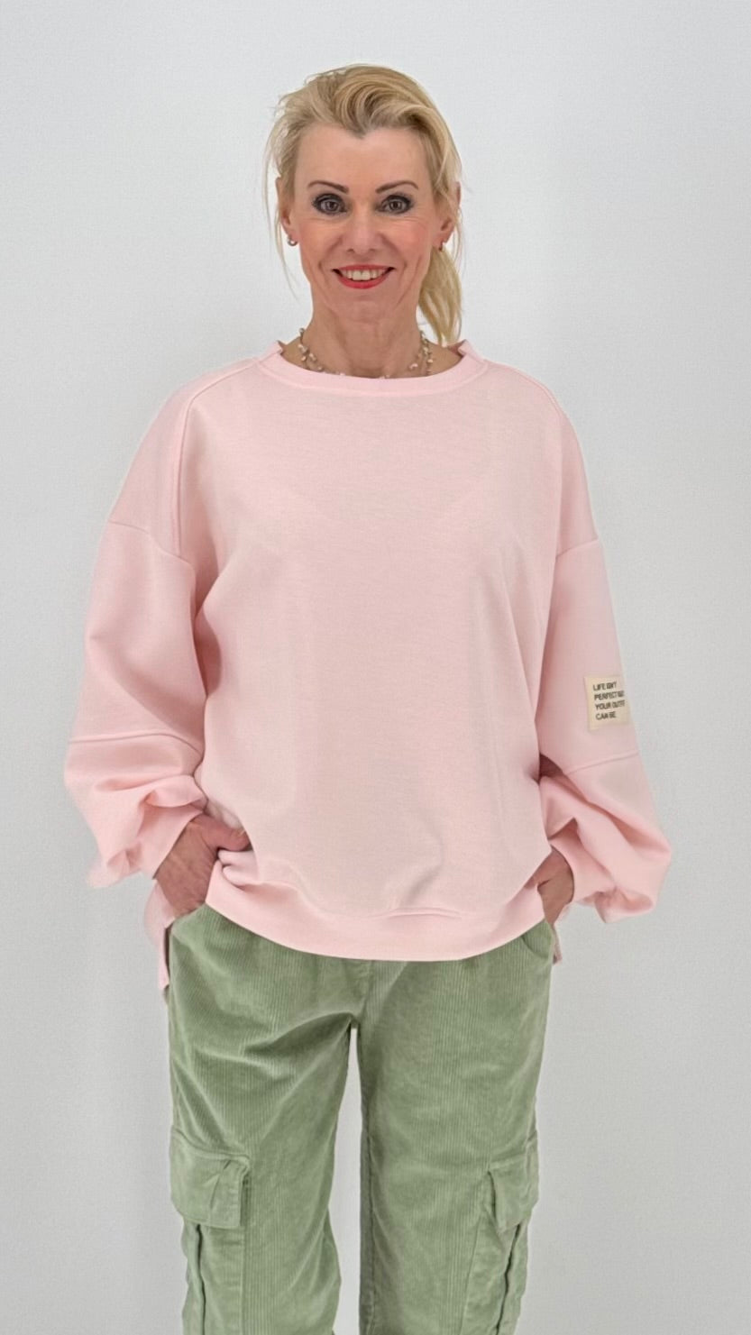 Sweatshirt, rosa, gelb, pink