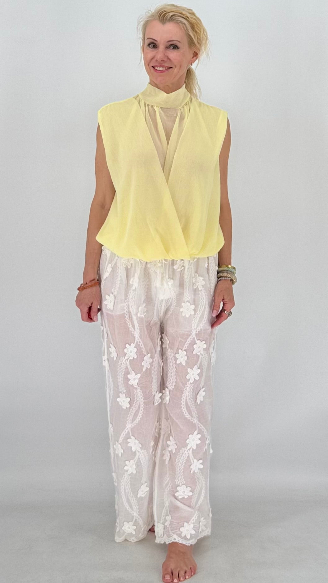 ESViViD Boho Hose "Chick" in Weiß