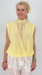 Sommer Bluse "SUN" in Zartemgelb