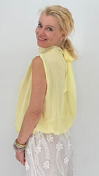 Sommer Bluse "SUN" in Zartemgelb