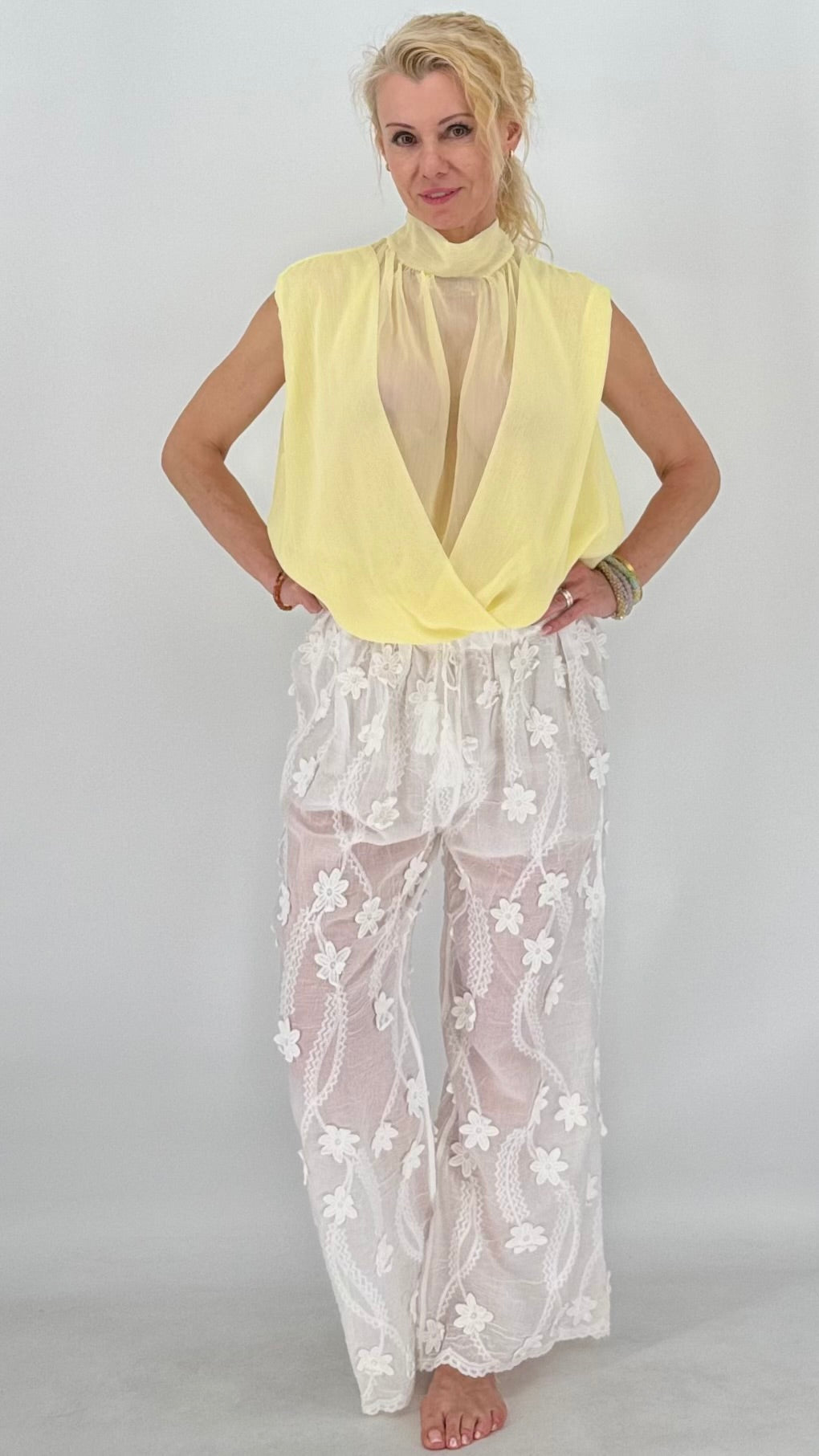 ESViViD Boho Hose "Chick" in Weiß