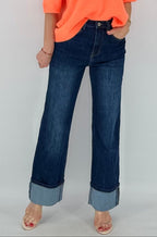 Jeans Hose mit Umschlag