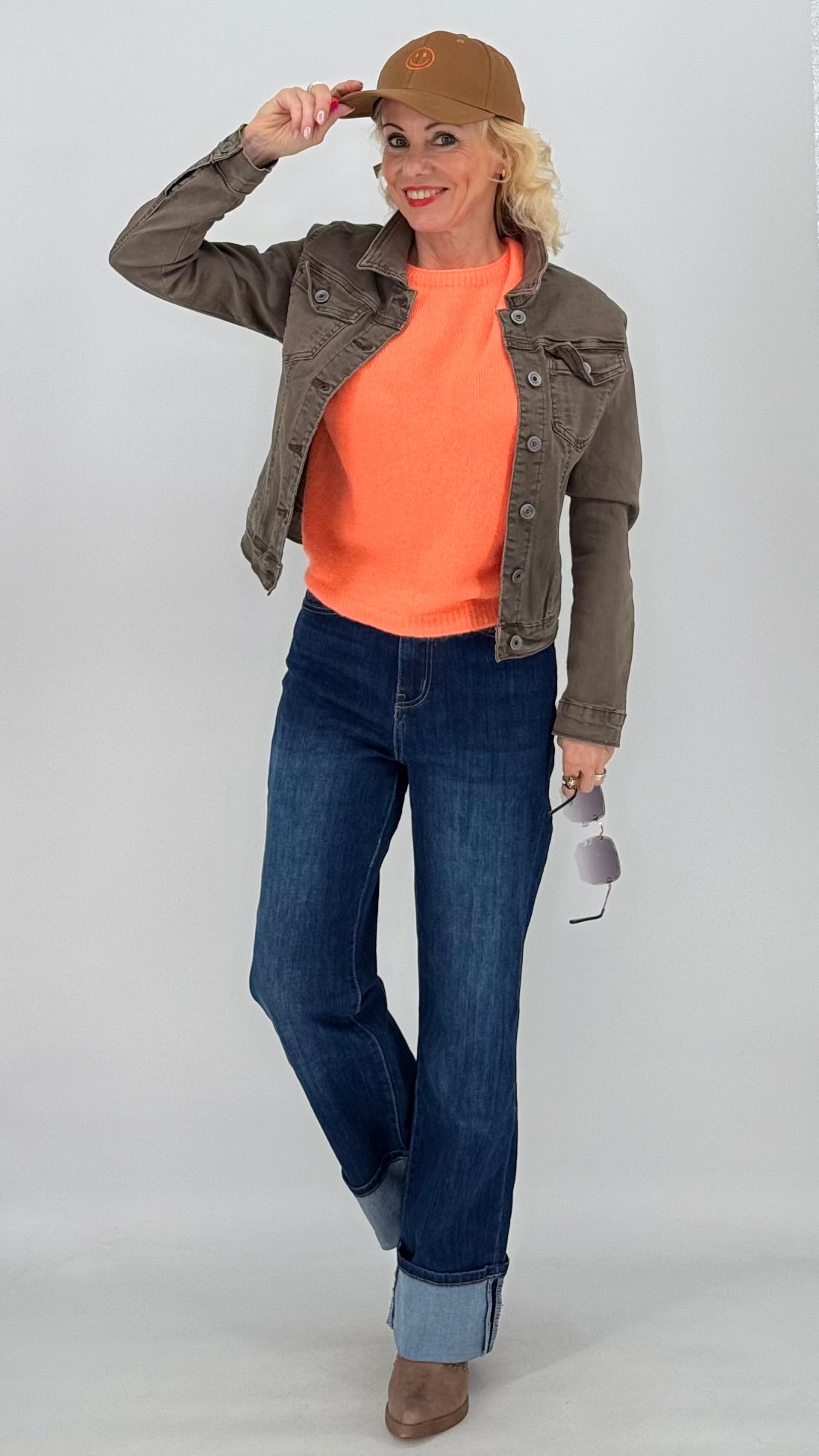 Jeans Hose mit Umschlag