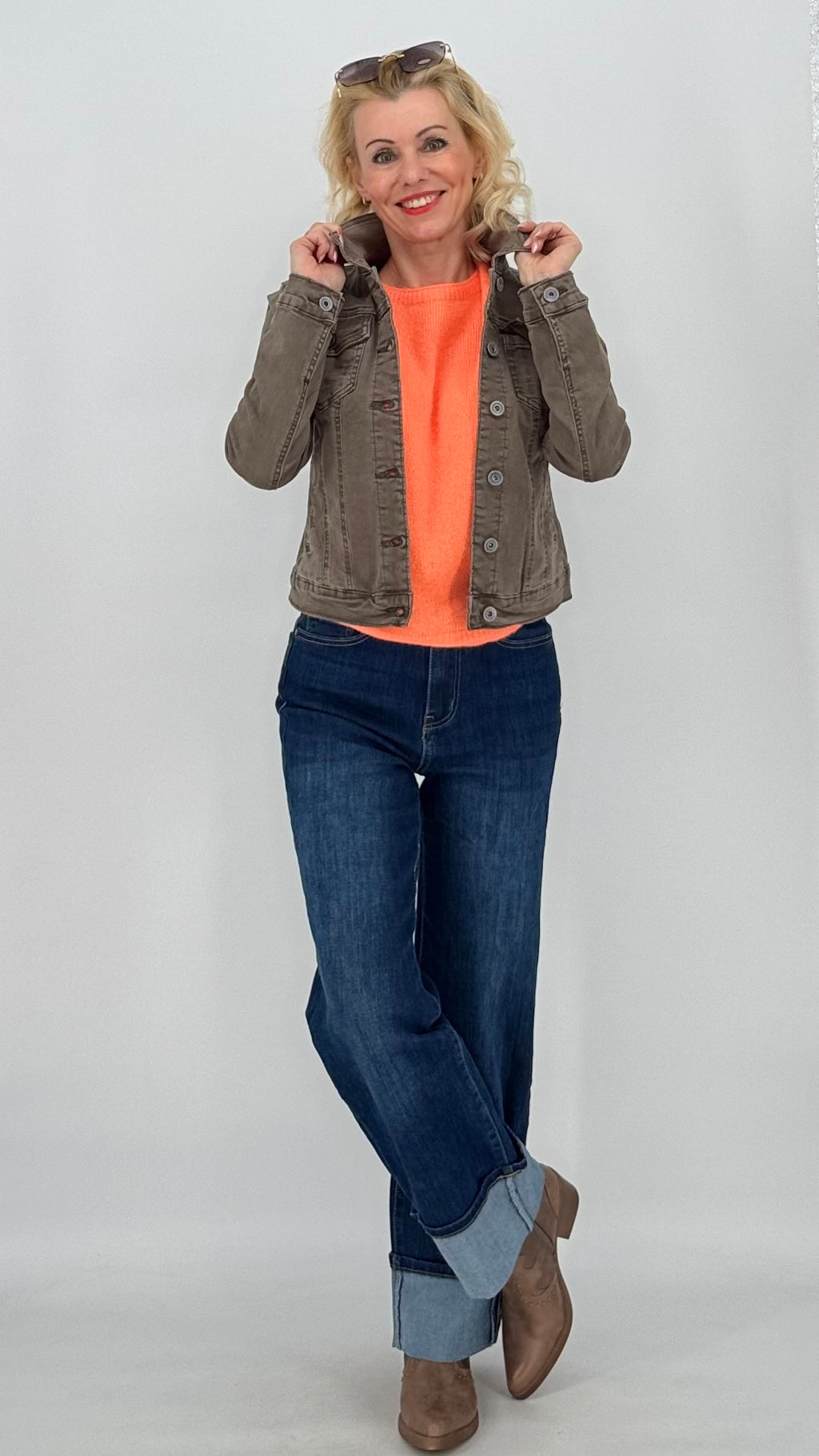 Jeans Hose mit Umschlag