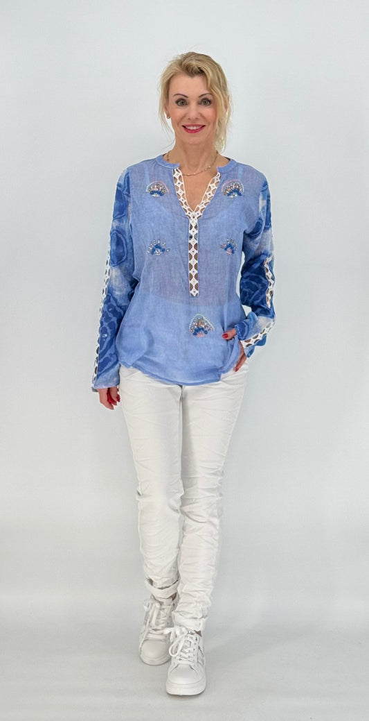 Tunika Bluse mit schönen Details