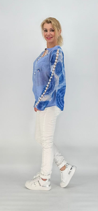 Tunika Bluse mit schönen Details