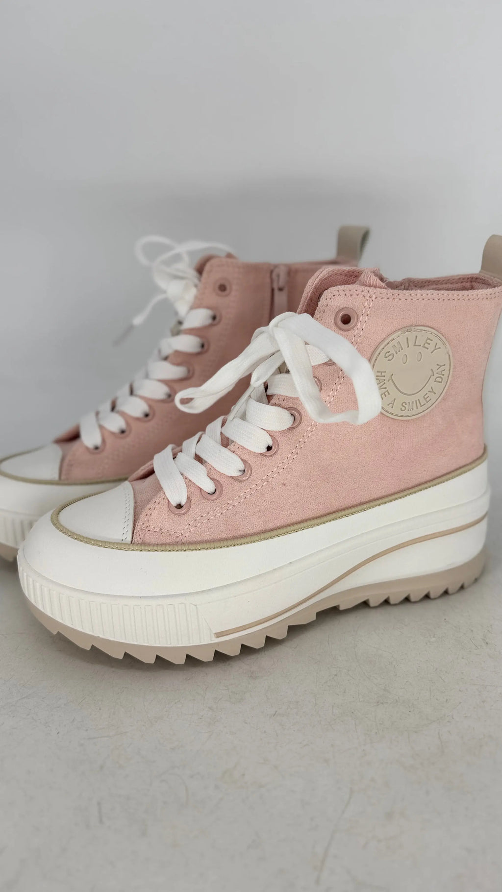 Sneaker mit Plateausohle, in zartem Rosa, 680 - By Elena FashionBy Elena Fashion