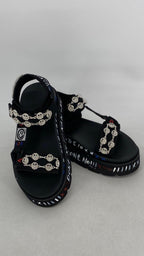 Sandalen NAN - NU "HAPPY", schwarz, creme - By Elena FashionBy Elena Fashion