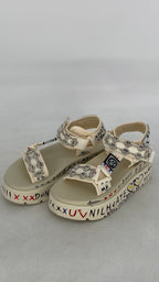 Sandalen NAN - NU "HAPPY", schwarz, creme - By Elena FashionBy Elena Fashion