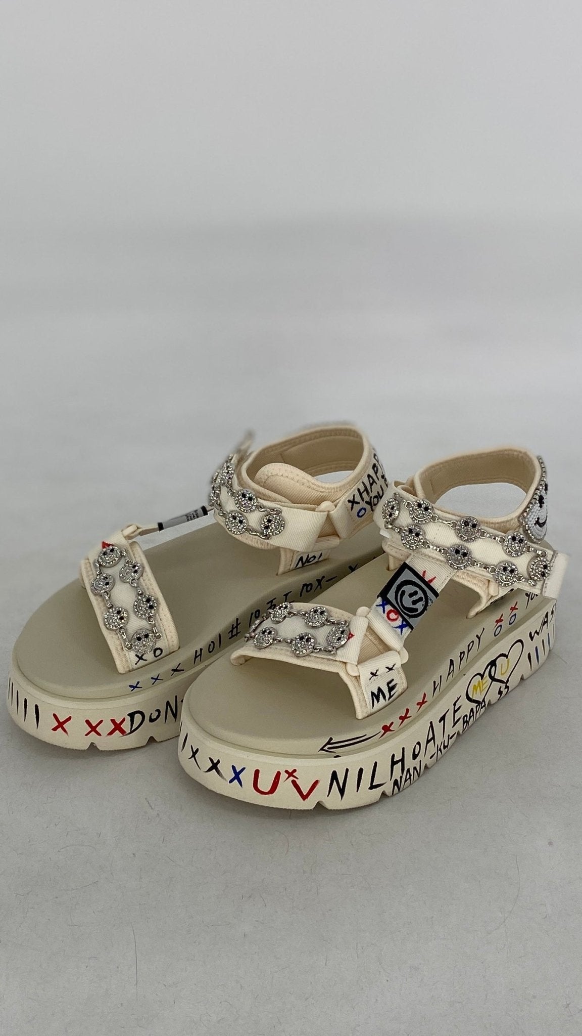 Sandalen NAN - NU "HAPPY", schwarz, creme - By Elena FashionBy Elena Fashion