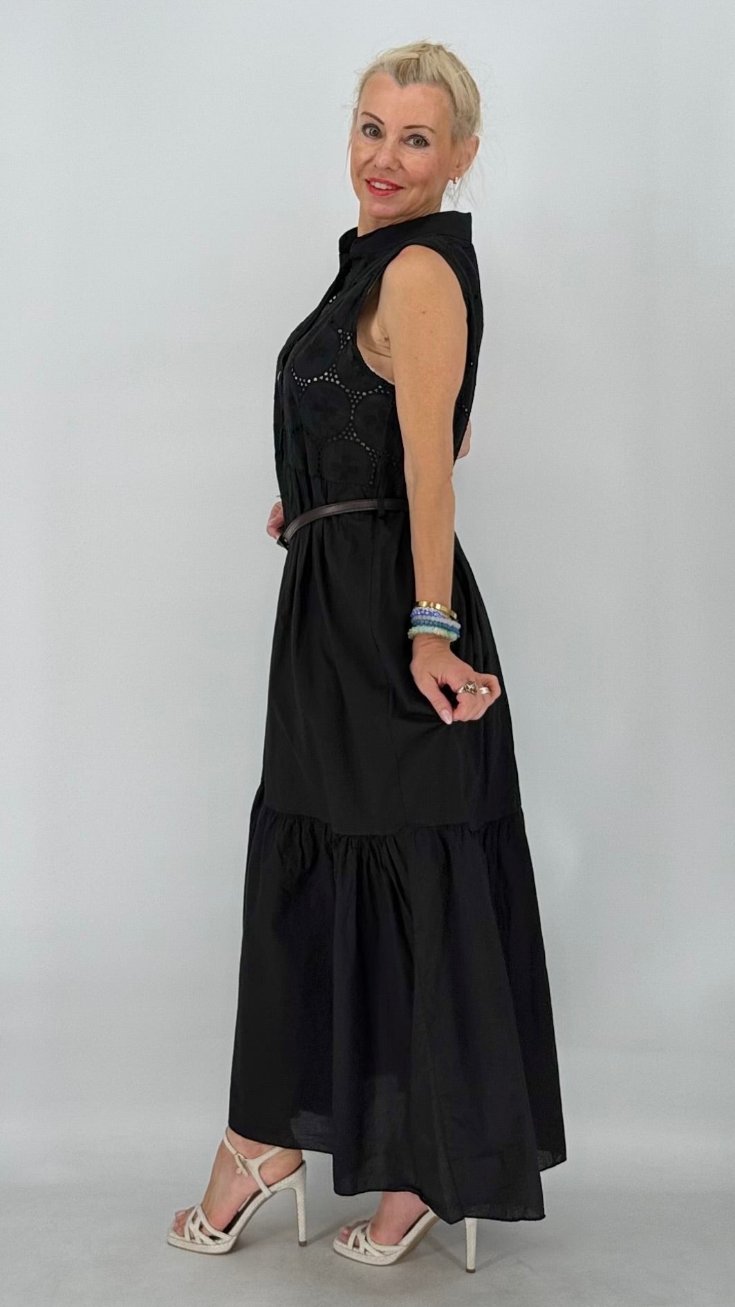 Boho-Maxikleid "Nica" in  Schwarz