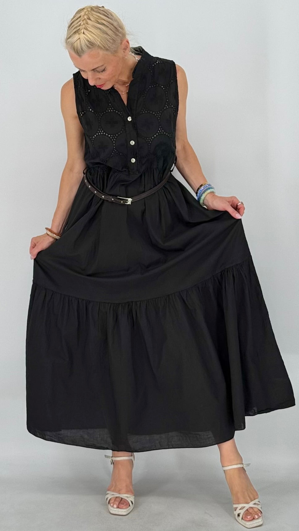 Boho-Maxikleid "Nica" in  Schwarz