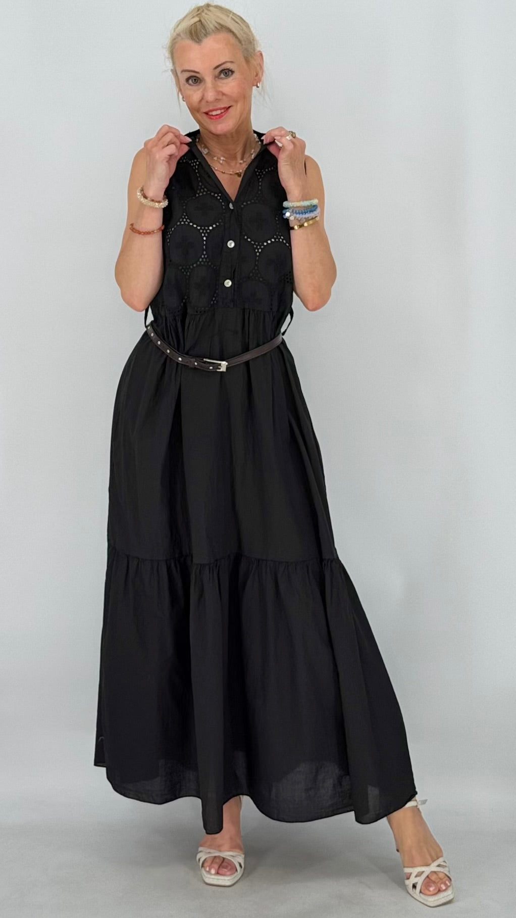 Boho-Maxikleid "Nica" in  Schwarz