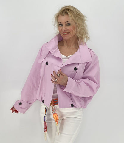 Kurze Jacke in rosa