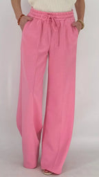 Cozy Hose mit Biese, pink - By Elena FashionBy Elena Fashion