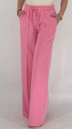Cozy Hose mit Biese, pink - By Elena FashionBy Elena Fashion