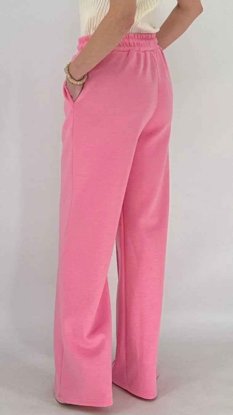 Cozy Hose mit Biese, pink - By Elena FashionBy Elena Fashion