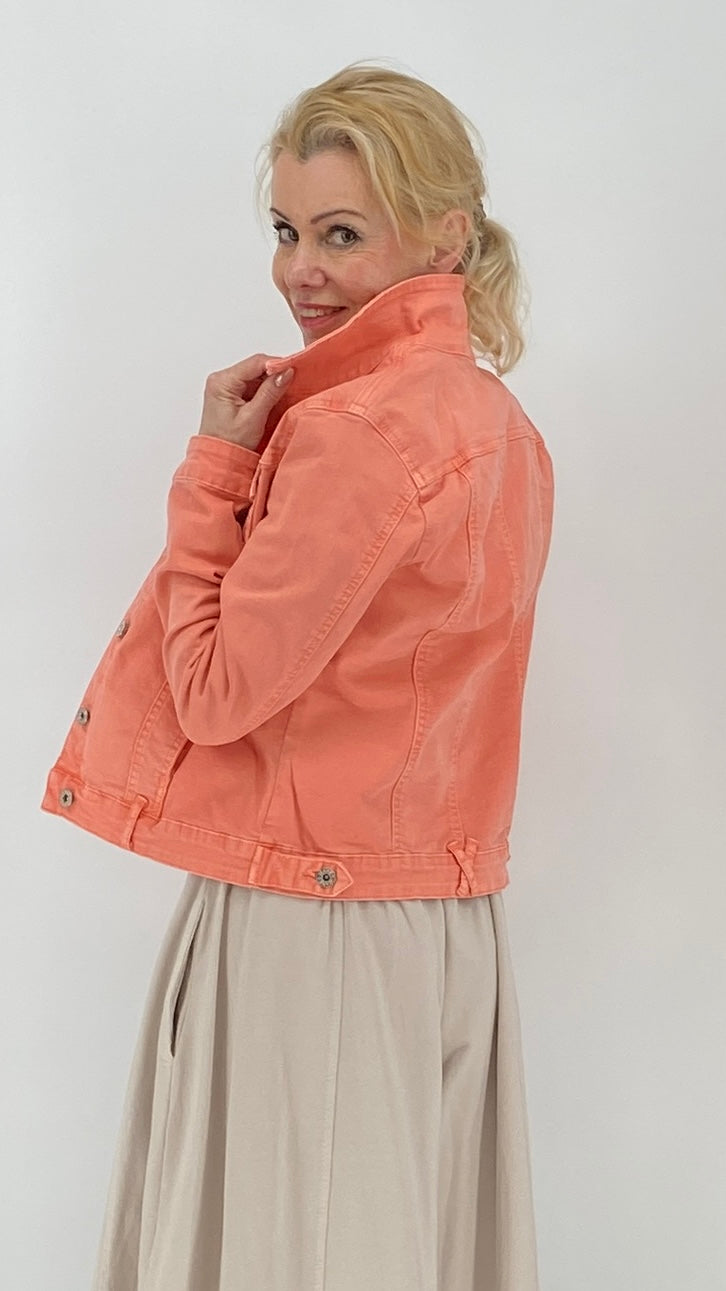 Jeans Jacke in Orange