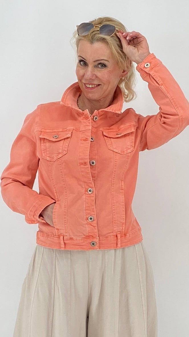 Jeans Jacke in Orange