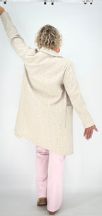 Mantel mit strukturiertem Muster, beige