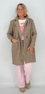 Mantel mit strukturiertem Muster, taupe