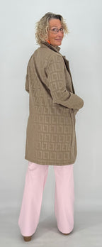 Mantel mit strukturiertem Muster, taupe