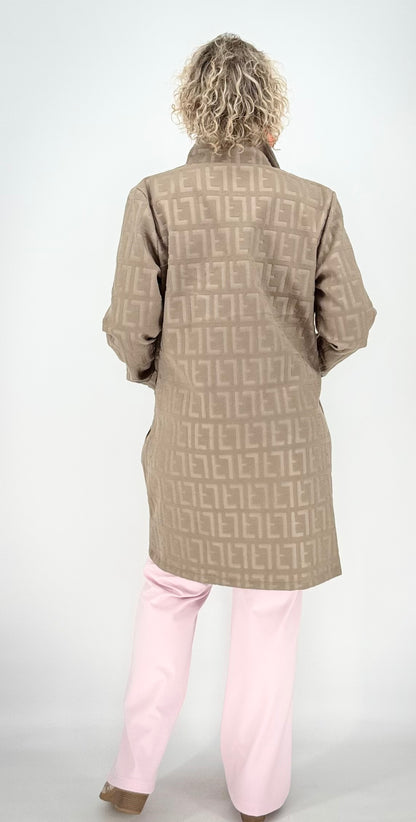 Mantel mit strukturiertem Muster, taupe