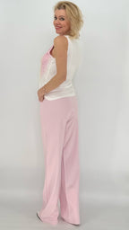 ESViViD Hose mit genähter Bügelfalte in rosa