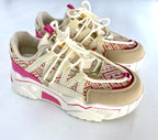 Sneaker in Rosa und Beige 8-142