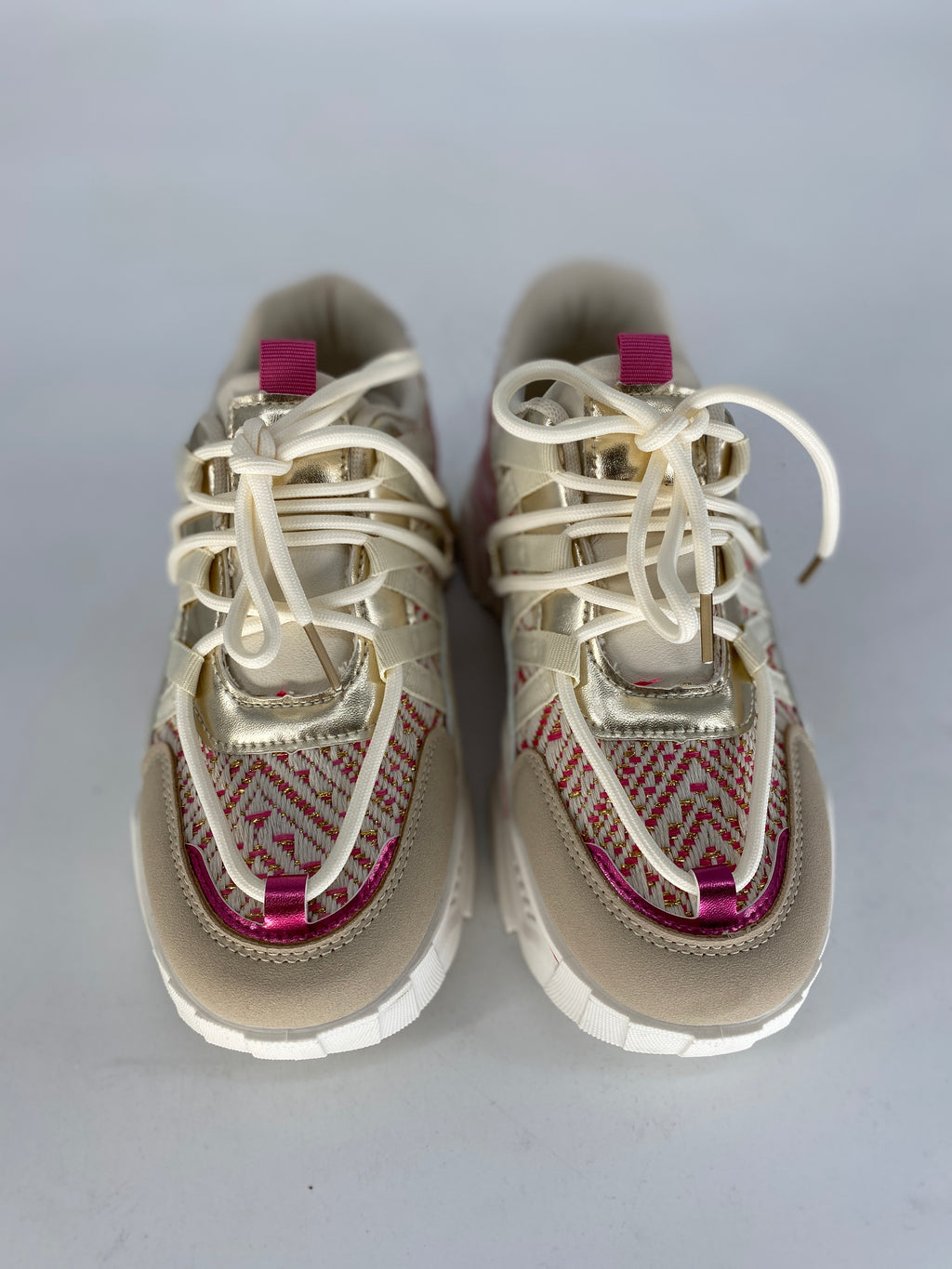 Sneaker in Rosa und Beige 8-142