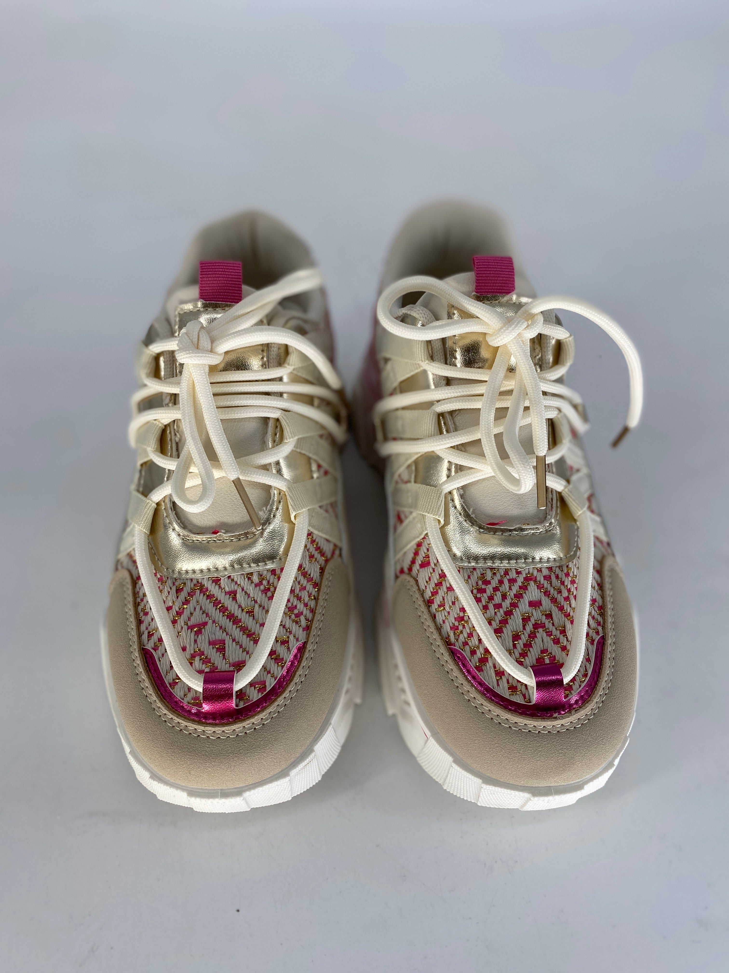 Sneaker in Rosa und Beige 8-142