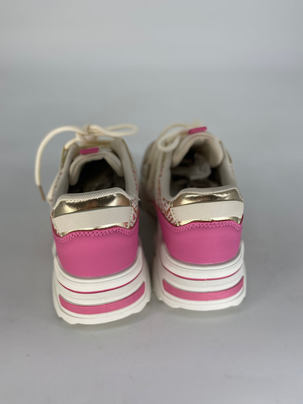 Sneaker in Rosa und Beige 8-142