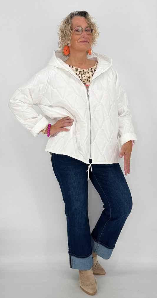 Leichte Steppjacke, weiss