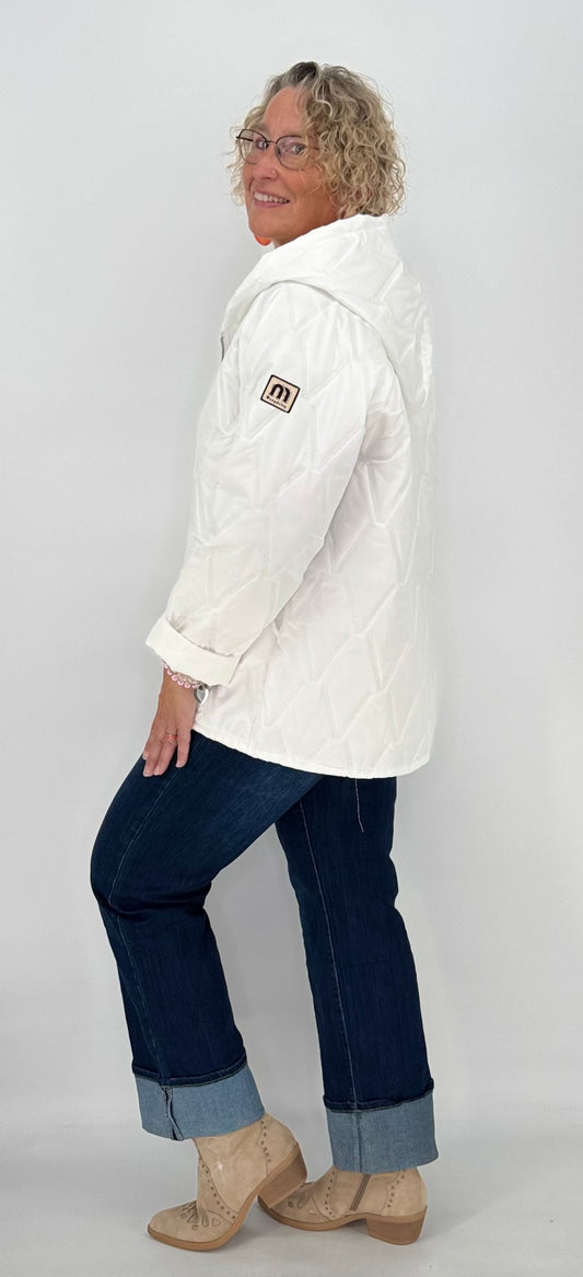 Leichte Steppjacke, weiß